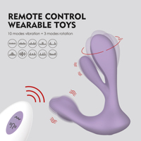 WINYI WK0052 SILIA Tragbarer Slip-Vibrator 360° Rotierend Flüssiges Silikon IPX7 Wasserdicht Fernbedienung Doppelstimulator Sexspielzeug