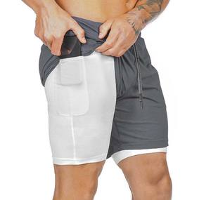 KWO Vente en gros de shorts de gym pour le <span class=keywords><strong>basket</strong></span>-ball, coupe ajustée, séchage rapide, logo OEM, taille élastique, maille, pantalons personnalisés d'été pour hommes, 5 pouces - Product Image 1