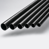 TLL Dernier Design Tube en Fibre de Carbone 3K Brillant Sergé à Module Élevé Léger pour Trépied de Télescope et Projet DIY
