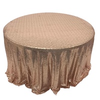 Nappe ronde scintillante dorée rose, nappe à paillettes pour mariage, banquet, fête