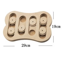 Mainan Anjing Kayu Ramah Lingkungan Interaktif Merek Tpet, Puzzle Feeder Model Tulang 5cm, Alat Latih Menggigit, Mangkuk Camilan, Bahan PET