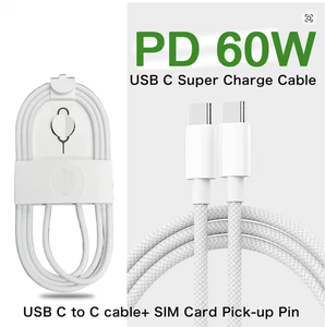 1-50 pièces Câble de charge rapide PD 60W Type-C <span class=keywords><strong>original</strong></span> pour transmission de données compatible <span class=keywords><strong>iPhone</strong></span> 13/14/12/<span class=keywords><strong>11</strong></span>/17/Air 15/16 <span class=keywords><strong>Pro</strong></span> Max Plus - Product Image 1
