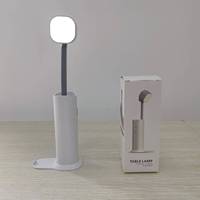 Lampe de bureau LED portable pour le soin des yeux avec charge sans fil et support de téléphone pour la maison, le bureau et les études