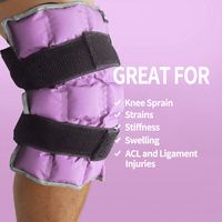 World-bio Violet Réglable Genou Glace Pack Thérapie Glace Gel Brace pour Genou Arthrite Soulagement De La Douleur Musculaire