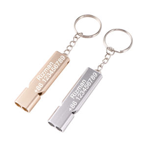 Sifflet de formation pour chien de compagnie Sifflet d'entraînement bicolore en aluminium Outil d'entraînement pour chats et oiseaux pour le contrôle des aboiements Sifflet de survie - Product Image 5