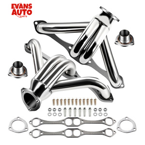 Collettore di scarico in acciaio inossidabile testiere tubi di scarico per Chevy Chevrolet Small Block SB V8 262 265 283 305 327 350 400 - Product Image 1