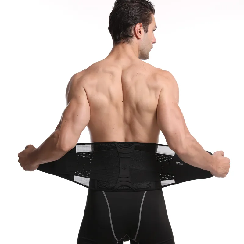 Ceinture de soutien au dos pour soulager les douleurs dorsales, tissu maille respirante avec coussinet lombaire, sangles de Support réglables, attelle inférieure