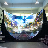 Producción virtual LED Wall P0.9 P1.2 P1.5 P1.8 P2.6 Panel Led flexible Pantalla Led de paso fino para cine en casa