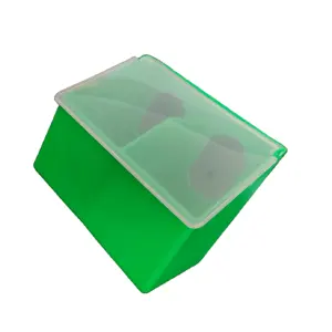 Boîtes d'alimentation en plastique suspendues à 2 trous pour mangeoire à graines d'eau de maison d'oiseau sauvage cage d'alimentation en gros