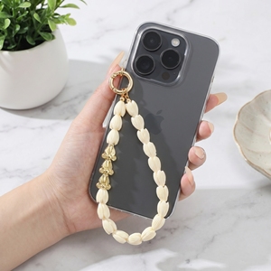 Breloques de téléphone hawaïennes, perles Pikake, breloques fleurs dorées assorties, sangle de téléphone avec <span class=keywords><strong>fil</strong></span> intérieur en acier inoxydable, durable pour un usage quotidien - Product Image 5