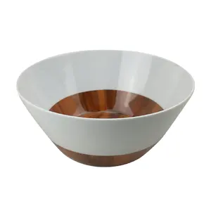 customer wooden design round USA market melamine salad bowl