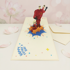 Incredible Dad Pop <b>up</b> Card 3D Handmade Art Paper Gift Love Father's Day Mother's Day Thanksgiving Custom Logo Viet-craft OT546 - Product Image 3
