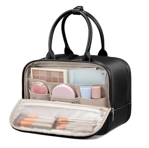 Waterproof Cosmetic PU <b>Leather</b> Makeup <b>Bag</b> Travel <b>Toiletry</b> <b>Bag</b> for Women - Product Image 4