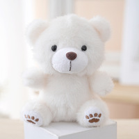 Ours en peluche doux et moelleux avec pattes imprimées, marron, rose, crème, OEM, ODM, personnalisé, vente en gros
