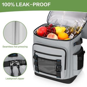Sac à dos isotherme imperméable <span class=keywords><strong>et</strong></span> anti-fuite en nylon double couche de 40 L pour les voyages, la plage, le camping <span class=keywords><strong>et</strong></span> les pique-niques - Product Image 4