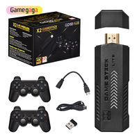 Consola de Videojuegos Retro Gamegaga X2 Plus Game Stick GD10 Plus, Caja de Empaque, 64GB, 30000 Videojuegos, Batería AAA, Gamepad 2.4G