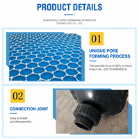 Module de membrane UF en PVDF de type colonne OEM personnalisé, fibre creuse 4/8/10 pouces 5000 L/heure pour équipement de traitement de l'eau potable