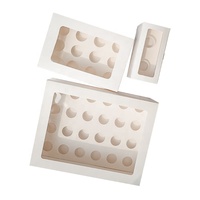 Boîte en carton personnalisée pour emporter des aliments, des gâteaux, des boîtes en papier avec fenêtre transparente, boîte à dessert, boîte à cupcakes pliable pour l'emballage