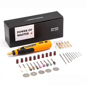 3.6v usb lithium electric die grinder kit di utensili rotanti/3mm Cake Cordless Mini Drill utensili rotanti con Set di accessori per la macinazione