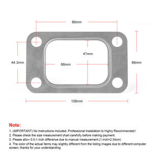 Junta de Brida para Turbocompresor T3 de 4 Orificios, Modificación de Automóviles, Compatible con T34 T35 T38 GT35R GT35 - Product Image 4