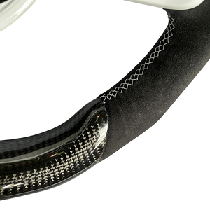 Volant en fibre de carbone véritable pour Golf 7 MK7 R 2012-2016, conception personnalisée, exigences de mise à niveau, fibre de carbone authentique - Product Image 4