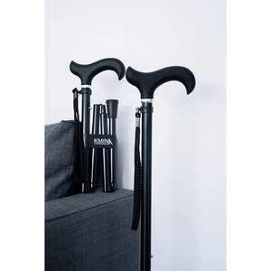 Bastone da Passeggio Estensibile, Bastoni da Passeggio per Anziani, Alluminio Nero KMINA K10023 - Product Image 2