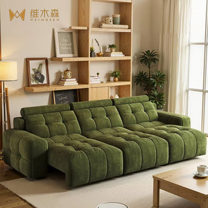 Cama Funcional Lawrence, Retráctil para Dormir en la Sala de Estar, Mueble Pequeño de Tela de Terciopelo DDSF31, Diseño Retráctil E - Product Image 1