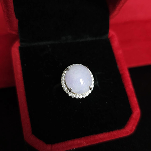 Anillo Solitario de Jadeíta Ajustable, Chapado en Plata 925, Estilo Moderno y Minimalista, Joyería Fina para Mujer, Certificado NGIC - Product Image 1