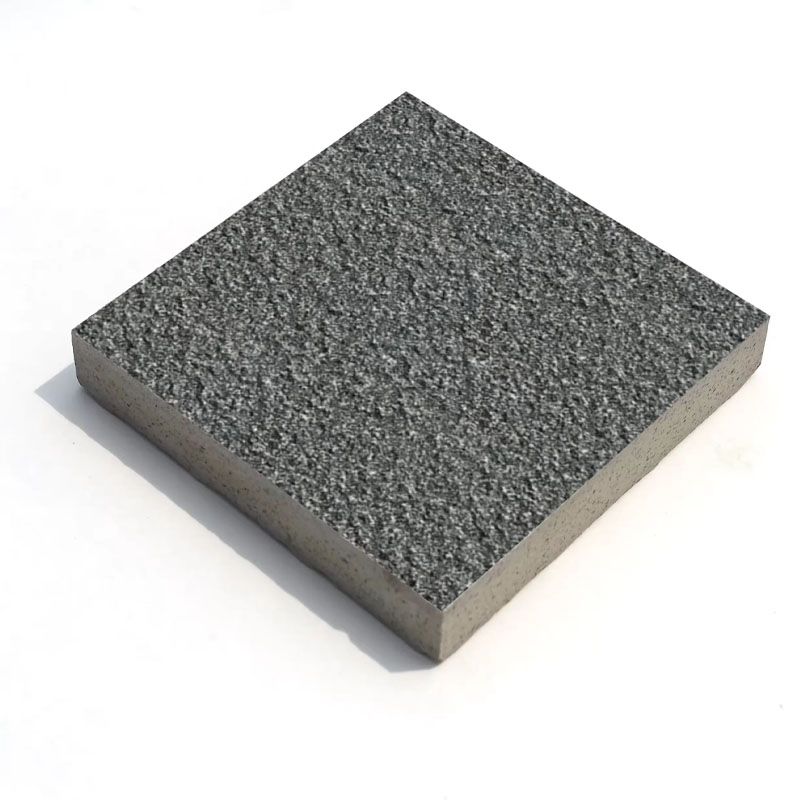 Piso de cerâmica de porcelana de concreto preto para jardim ao ar livre barato 2cm 600 com antiderrapante para varanda