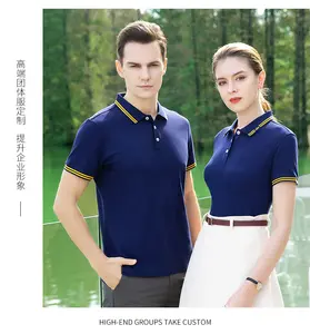 Kaus Polo Bordir Logo Kustom AI-MICH Kaus Polo Kerja Perusahaan Golf Pria