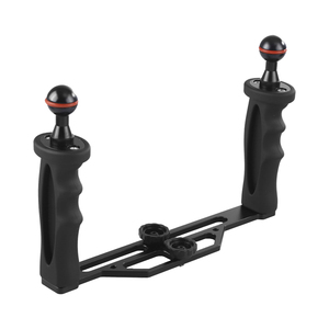 Estabilizador de bandeja de aluminio extensible con manijas dobles, empuñadura de soporte de mango de buceo para carcasa de cámara subacuática <span class=keywords><strong>Go</strong></span> <span class=keywords><strong>Pro</strong></span>/Canon/<span class=keywords><strong>Sony</strong></span> - Product Image 2