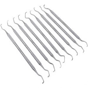 Curettes manuelles en acier inoxydable chirurgical, instruments dentaires, usage hospitalier, ensemble d'instruments de classe I, garantie 1 an - Product Image 6