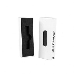 Custom Packaging Child Resistant Black <b>Box</b> 0.5ml or 1ml Drawer Packaging <b>Box</b> With <b>Clear</b> Window and Button - Product Image 6