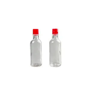 OEM 28ml Safflower Oil Glass Bottle Wind Medicated Oil Bottle For Health With Small Colored Plastic Lid