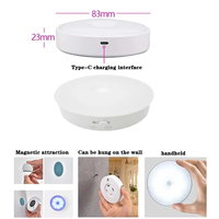 Lampe de nuit magnétique RGB rechargeable par USB, lumière LED blanche RGB avec télécommande, lampe à intensité variable, projecteur pour écran, armoire
