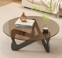Tables basses, table basse moderne de luxe, table basse ronde moderne d'intérieur, table basse en bois faite à la main, meubles de salon en gros