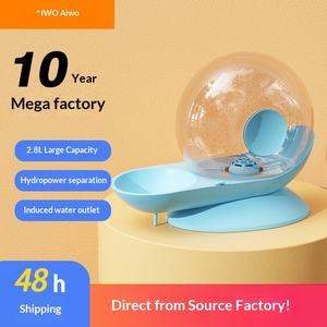 เครื่องให้น้ำทรงกลมแบบประหยัดพลังงานสำหรับสัตว์เลี้ยง แมว สุนัข และกระต่าย - ระบบกรองน้ำอัตโนมัติแบบไร้สายและไม่ใช้ไฟฟ้า - Product Image 2