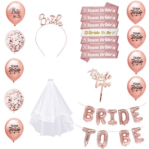 Accessori per Festa Nuziale: Fascia 'Bride to Be', Cerchietto da Sposa, Velo Nuziale, Palloncino in Alluminio, Bomboniere per Matrimonio - Product Image 6