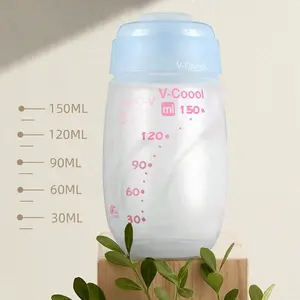 V-coool مصنع تصنيع المعدات الأصلية طفل تغذية الثدي زجاجة تخزين الحليب الطفل زجاجات تغذية الطفل الرضيع سيليكون المورد
