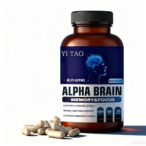 Cápsulas Alpha Brain naturales de alta calidad, un suplemento dietético para apoyar la función cognitiva y ayudar a promover el sueño. - Product Image 1