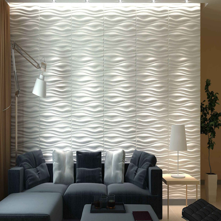 Style moderne Intérieur Lambris Intérieur Décoration Murale Étanche 3D PVC Papier Peint Panneau Mural