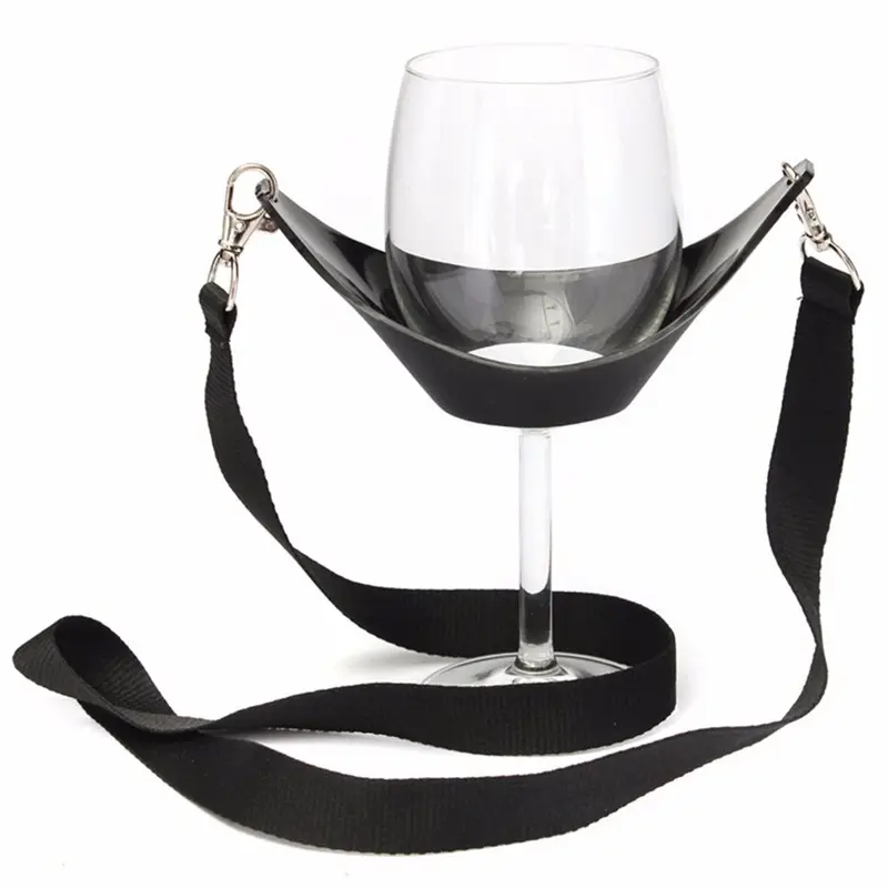 Custom Wijnglas Houder Lanyard Riem Voor Wineyoke Party Time Hand Gratis Wijnglas Houder Ketting