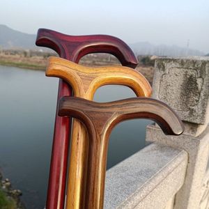 Canne en bois avec poignée en T antidérapante pour personnes âgées - Product Image 3