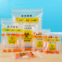Sacs refermables en plastique pour déchets biologiques et échantillons, pour usage médical et pharmaceutique