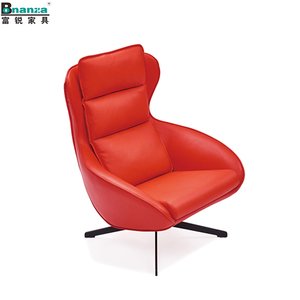 3 D interieur en cuir reconstitué Noir 4 étoiles noir base en acier solide <span class=keywords><strong>chaise</strong></span> design pour la réception à la maison d'hôtel - Product Image 4