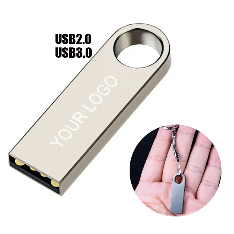 Vendita calda disco campione gratuito Logo in metallo ad alta velocità Pendrive 3.0 1GB 2GB 4GB 8GB 16GB 32GB 64GB chiavette Usb personalizzate chiavetta Usb