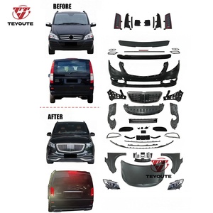 Kit carrosserie modifié TEYOUTE, pare-chocs, capot, phares, feux arrière pour <span class=keywords><strong>Mercedes</strong></span> Vito <span class=keywords><strong>Viano</strong></span> 06-15, kit de lifting, mise à niveau vers 23 Maybach - Product Image 3