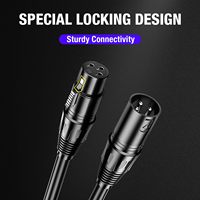 Câble de signal DMX à 3 broches, 1.2M, 3x0.3mm, connecteur XLR en métal noir, AC 85-265V, éclairage de scène LED, 6 pièces