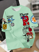 Nouveau T-shirt décontracté pour homme respirant de 220 grammes, motif imprimé graffiti, séchage rapide, confortable, idéal pour le sport en extérieur
