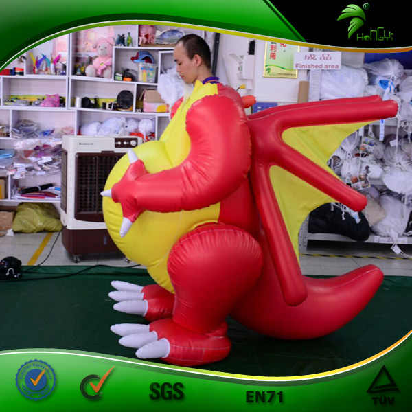 PVC Inflatable Cartoon Dragon Suit - Double Layer Costume